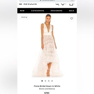 Fiona Bridal Gown in White, Bronx and Banco - ONLY WORN ONCE